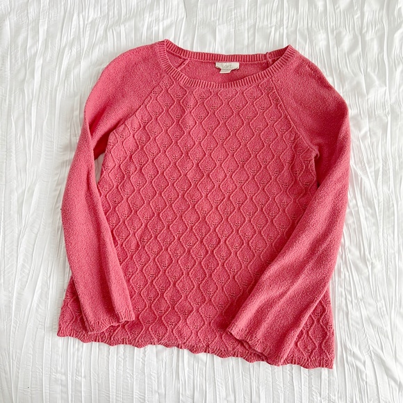Knit Sweater Coral Size Small LOFT - Picture 1 of 3
